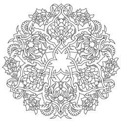 lines artistic ottoman pattern series fifty five vector