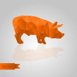 abstract triangular pig vector image