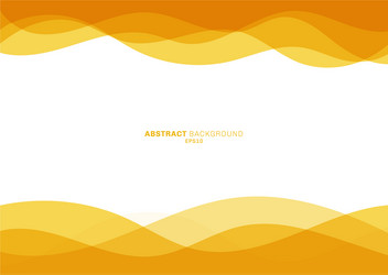 abstract yellow line curve water wave overlapping vector image