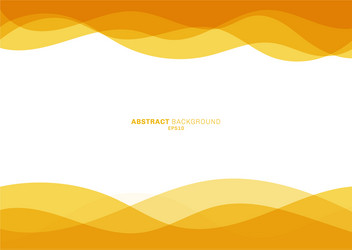 Abstract yellow line curve water wave overlapping vector