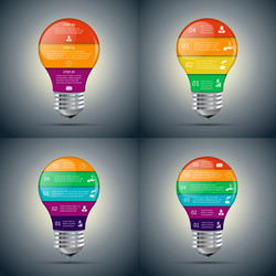 Lightbulb Data & Innovation Set vector image
