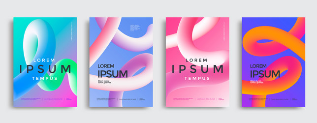 minimal poster layout with vibrant gradient wave vector image