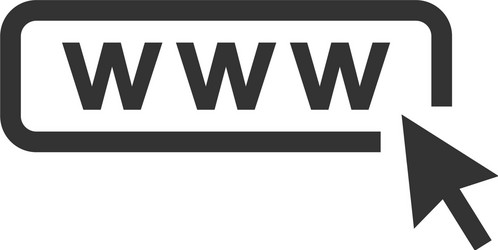 web icon with arrow website cursor vector image