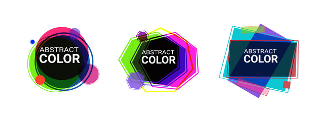 Set of abstract graphic elements vector