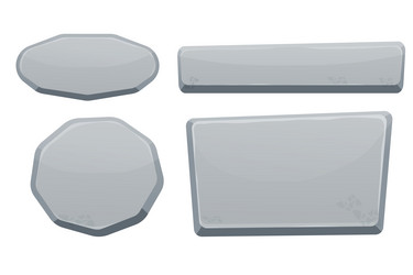 Stone buttons collection set of rock assets vector