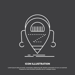android beta droid robot technology icon line vector image