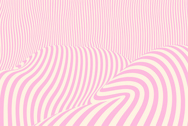 groovy waves pattern in pink and beige creating a vector image