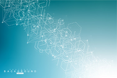 science network pattern connecting lines and dots vector image
