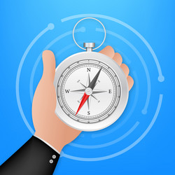 compass on white background flat vector