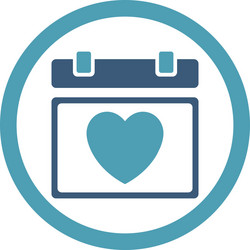 lovely binder date icon vector