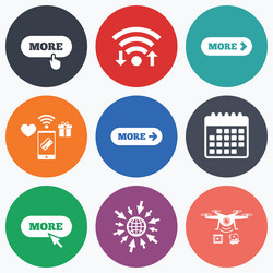 more with cursor pointer icon details symbols vector image
