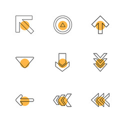 arrows directions pointer arrow user vector image