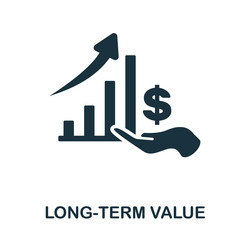 Long term investment icon from Royalty Free Vector Image