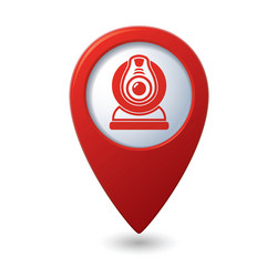 web camera red pointer vector image