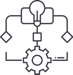 development methods icon linear isolated vector image