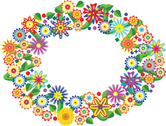 Vibrant Floral Pattern Vector Image