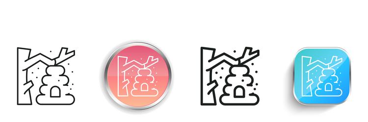 beehive icon thin linear regular and button style vector image