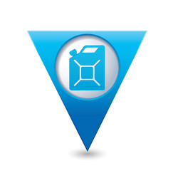 canister blue triangular map pointer vector image