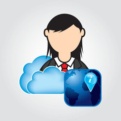 cloud computing design vector image