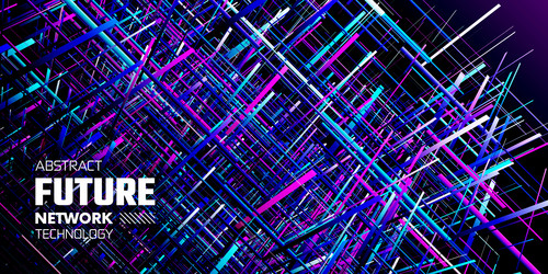 futuristic quantum computer cpu structure vector image