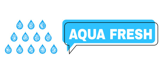 misplaced aqua fresh message cloud and linear vector image