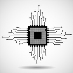 Cpu microprocessor microchip circuit board vector