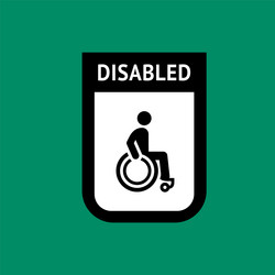 disabled toilet sign wc icon in simple style vector image