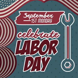 retro labor day design Vector Image