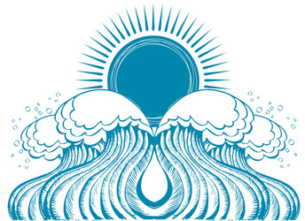 Vintage waves Royalty Free Vector Image - VectorStock