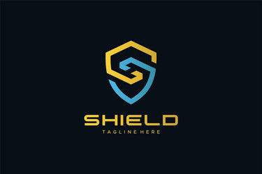 Shield letter s protection security logo Vector Image