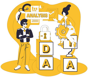big data datum building block forms foundation vector image