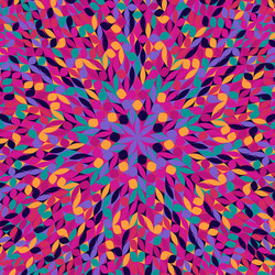 hypnotic abstract geometrical round tiled pattern vector image