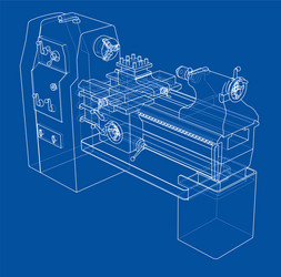 lathe concept rendering of 3d vector image