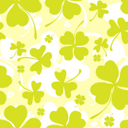 spring pattern with green clover vector image
