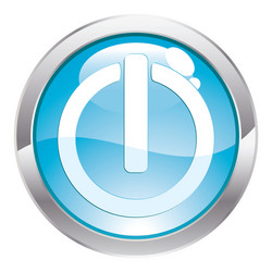 3D Circular Button with Switch vector image