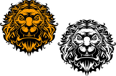 Lion Head Emblem Vector Image