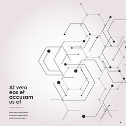 modern connect molecular structure with hexagon vector image