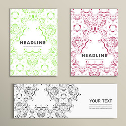 set with abstract pattern vector image