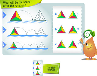 shape after the rotation triangle vector image