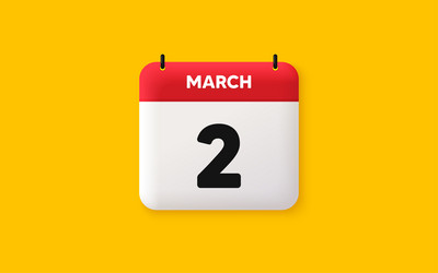 2nd day of the month icon event schedule date vector image