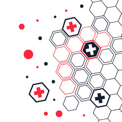 medical abstract background with hexagonal pattern vector image
