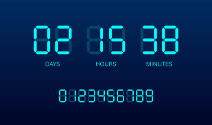 digital watch countdown concept Vector Image
