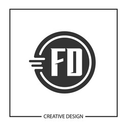 Initial letter df logo template design Royalty Free Vector