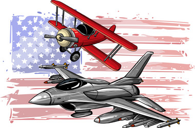 Military Fighter Jets Vector Image