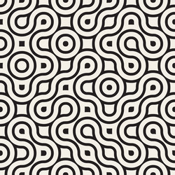 Organic irregular rounded lines seamless Vector Image