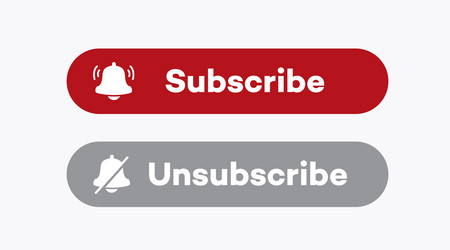 subscribe and unsubscribe buttons vector