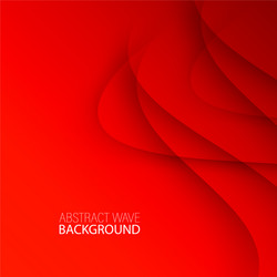 Red wav abstract background with curves lines Vector Image