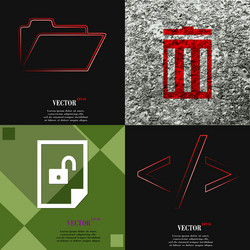 set of abstract backgrounds with different web vector image