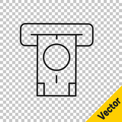 black line atm - automated teller machine vector image