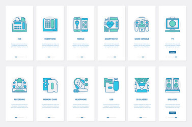 electric line devices for home and office ux ui vector